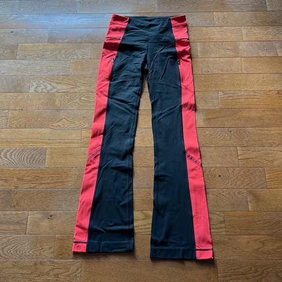 ❤️LULULEMON RUN ICE QUEEN PANT-BLACK/LOVE RED-6❤️ - Picture 2 of 16